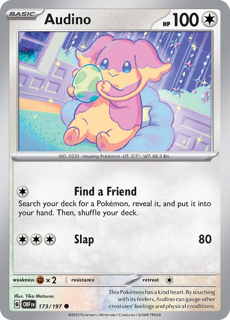 Image for Audino (173/197) [SV03: Obsidian Flames] - Pokemon