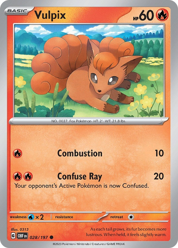 Image for Vulpix (028/197) [SV03: Obsidian Flames] - Pokemon