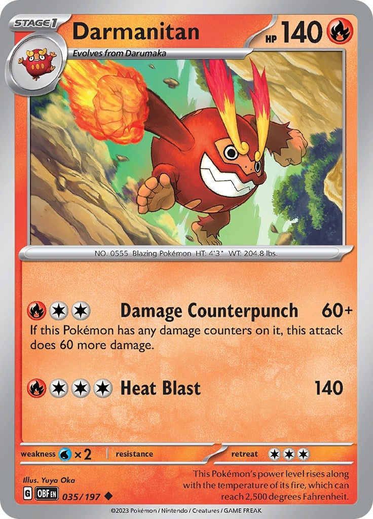 Image for Darmanitan (035/197) [SV03: Obsidian Flames] - Pokemon