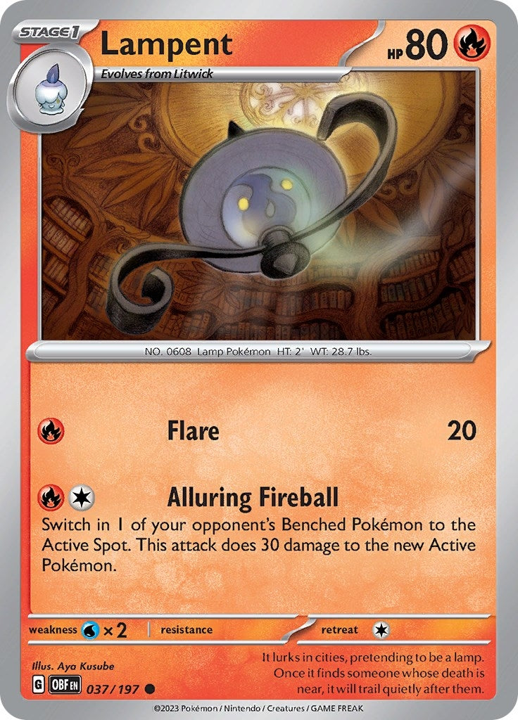 Image for Lampent (037/197) [SV03: Obsidian Flames] - Pokemon