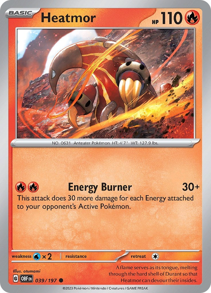 Image for Heatmor (039/197) [SV03: Obsidian Flames] - Pokemon