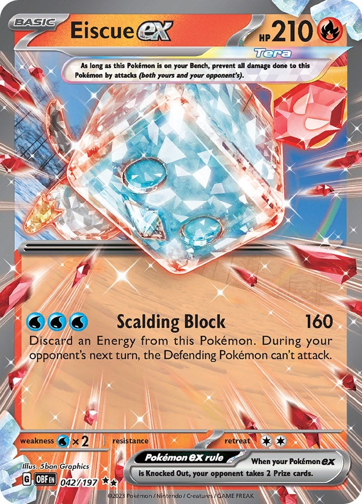Image for Eiscue ex (042/197) [SV03: Obsidian Flames] - Pokemon