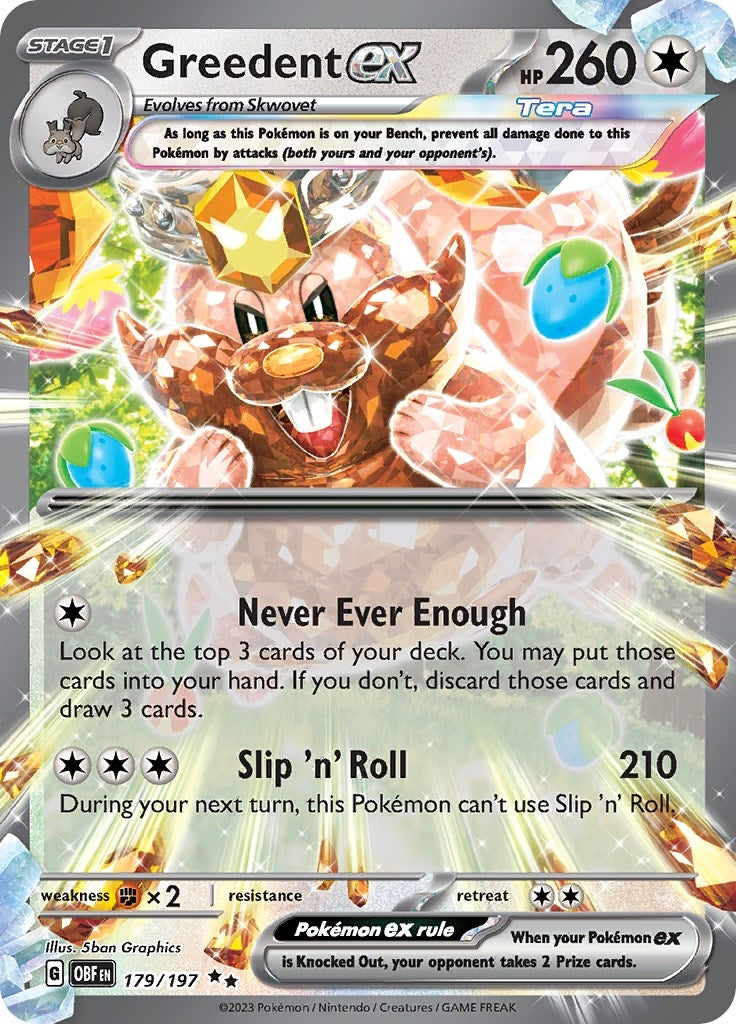 Image for Greedent ex (179/197) [SV03: Obsidian Flames] - Pokemon