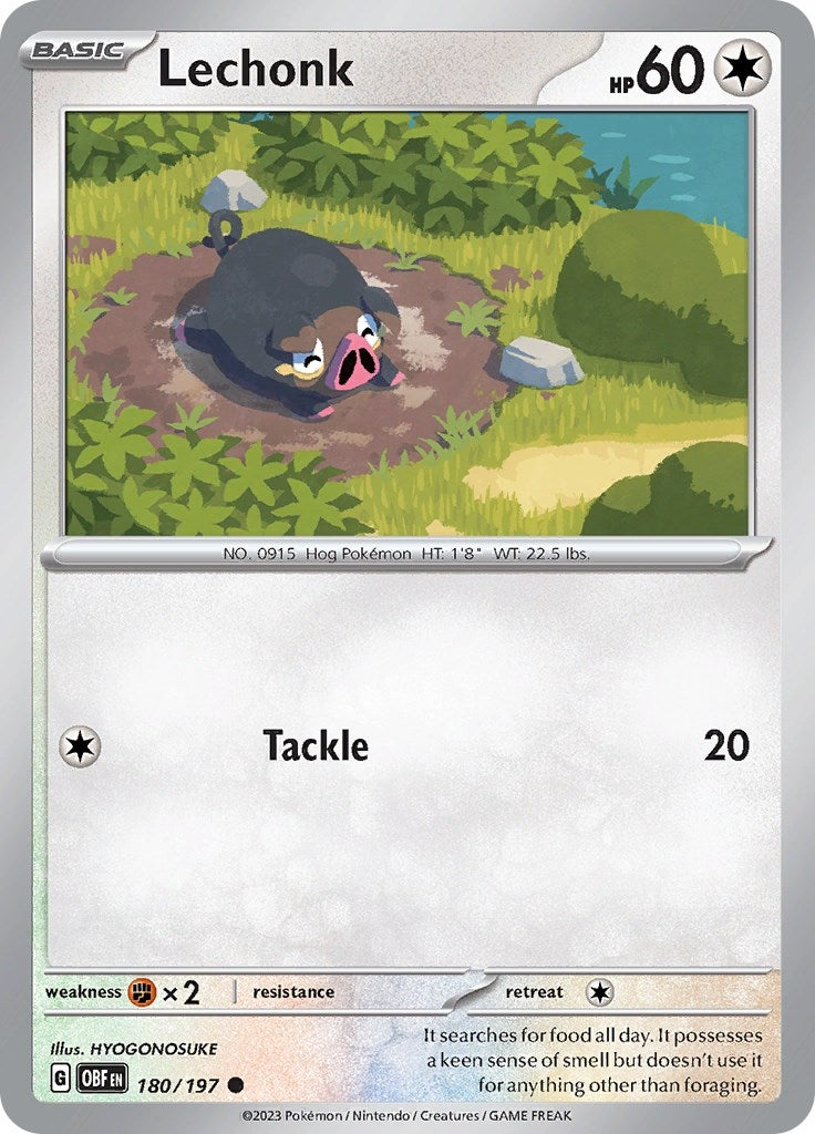 Image for Lechonk (180/197) [SV03: Obsidian Flames] - Pokemon