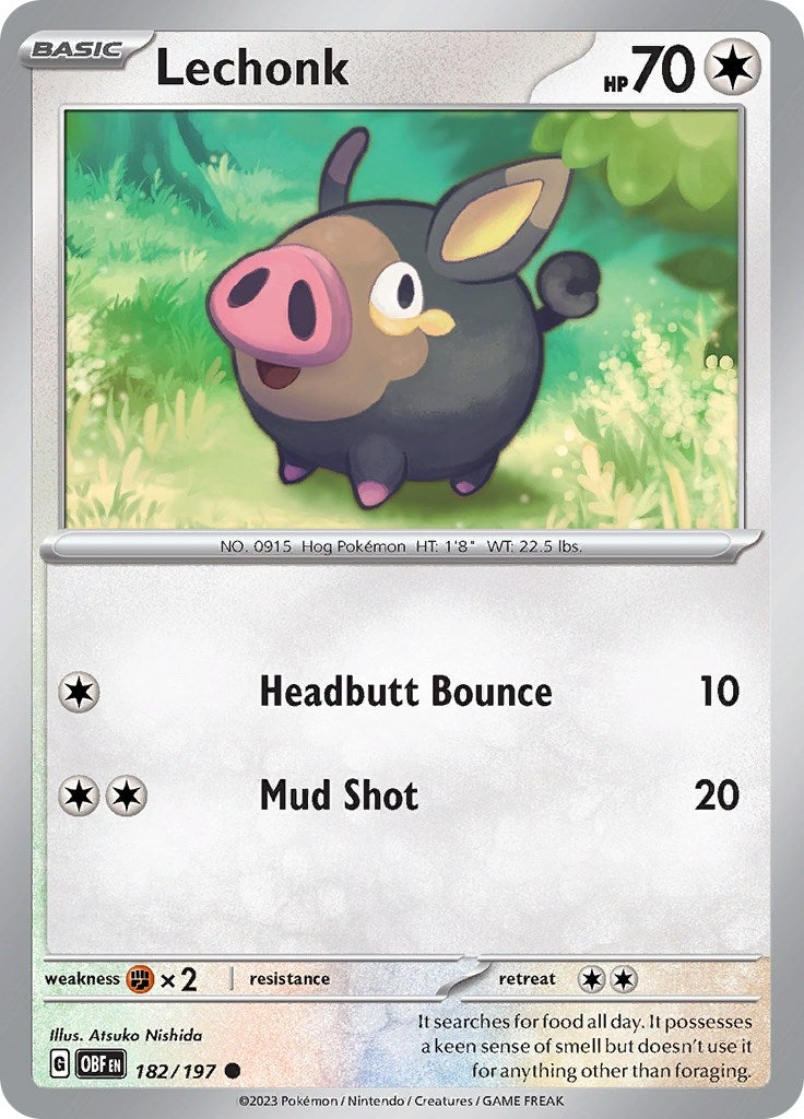 Image for Lechonk (182/197) [SV03: Obsidian Flames] - Pokemon