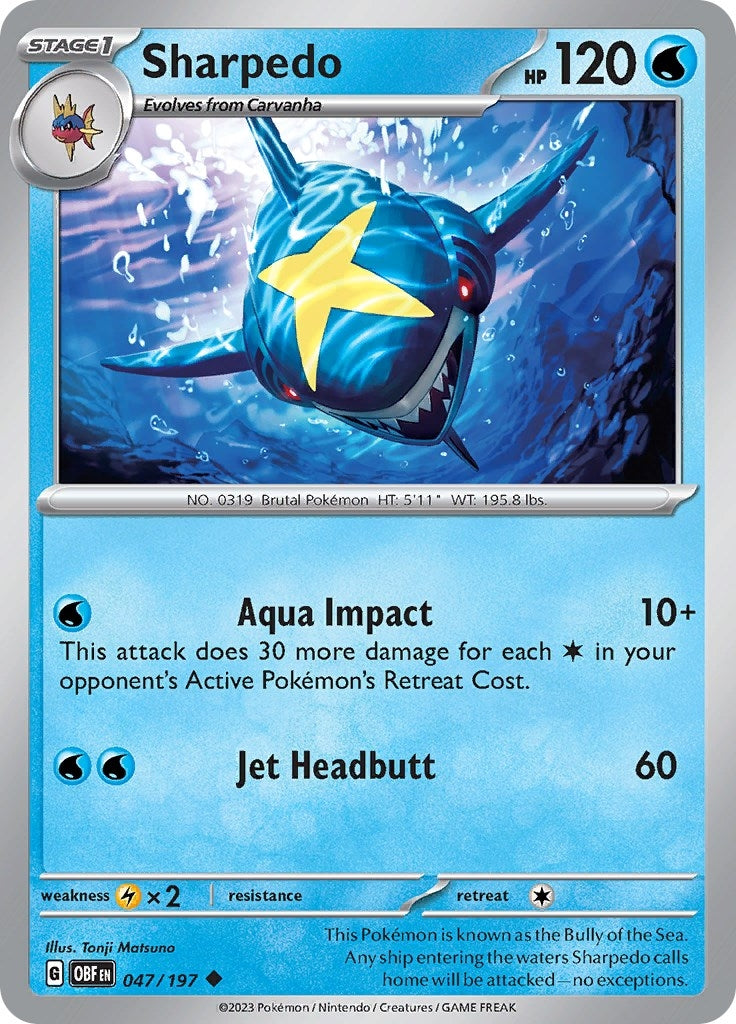 Image for Sharpedo (047/197) [SV03: Obsidian Flames] - Pokemon