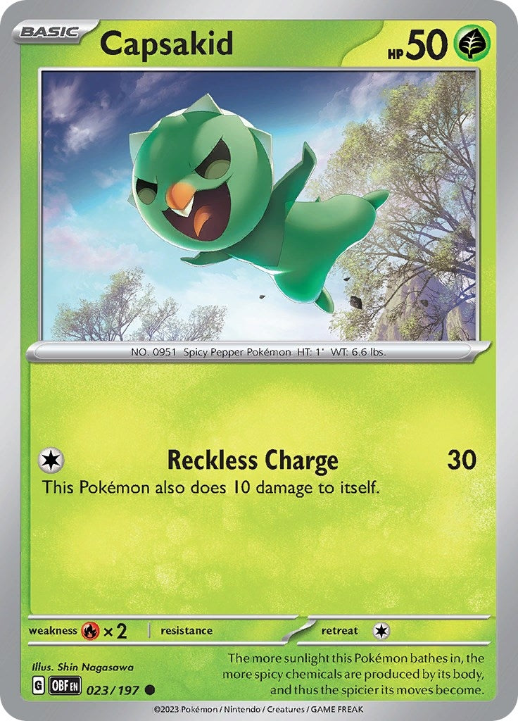 Image for Capsakid (023/197) [SV03: Obsidian Flames] - Pokemon