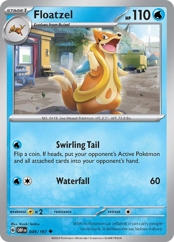 Image for Floatzel (049/197) [SV03: Obsidian Flames] - Pokemon