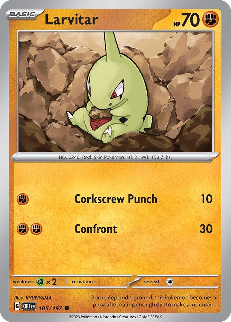 Image for Larvitar (105/197) [SV03: Obsidian Flames] - Pokemon