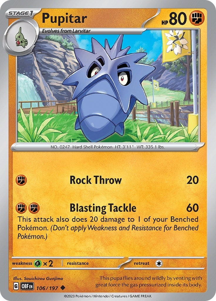 Image for Pupitar (106/197) [SV03: Obsidian Flames] - Pokemon