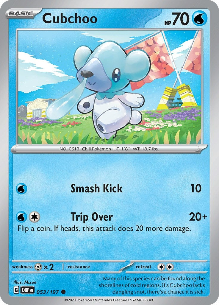 Image for Cubchoo (053/197) [SV03: Obsidian Flames] - Pokemon