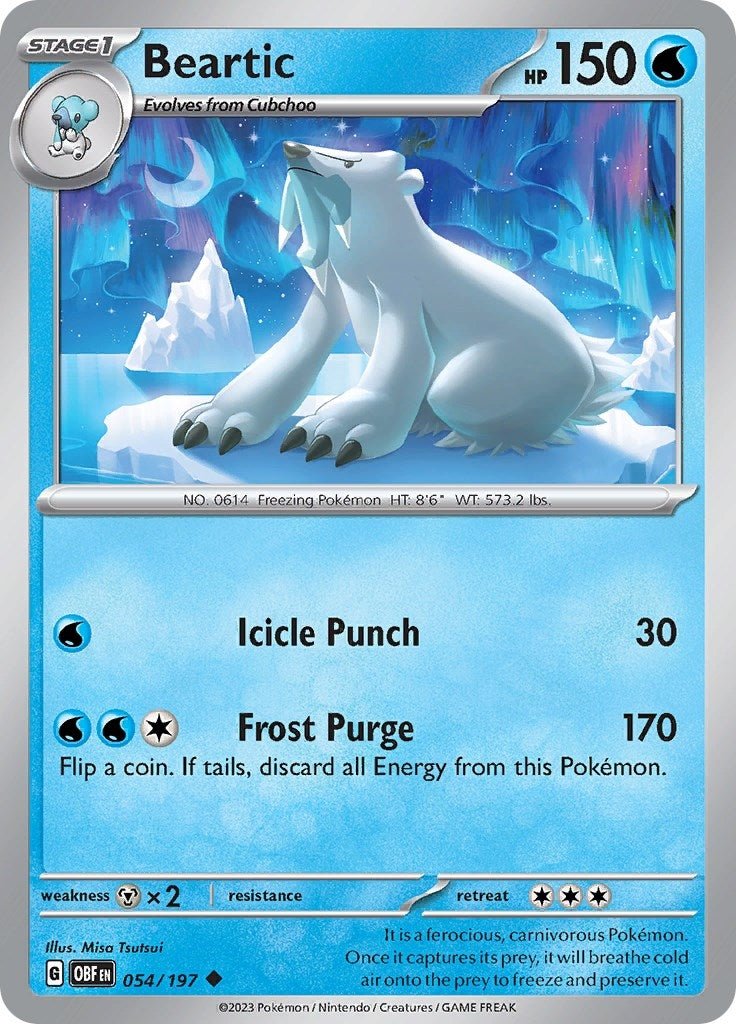 Image for Beartic (054/197) [SV03: Obsidian Flames] - Pokemon