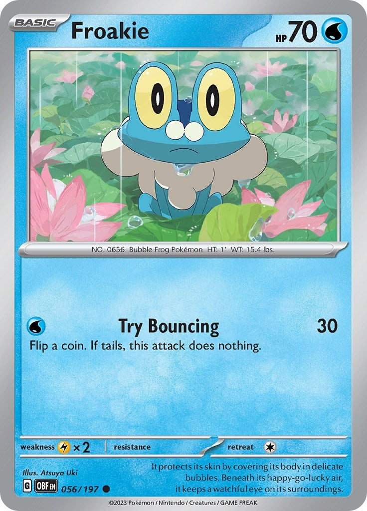 Image for Froakie (056/197) [SV03: Obsidian Flames] - Pokemon