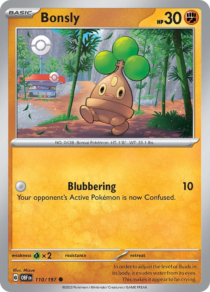 Image for Bonsly (110/197) [SV03: Obsidian Flames] - Pokemon