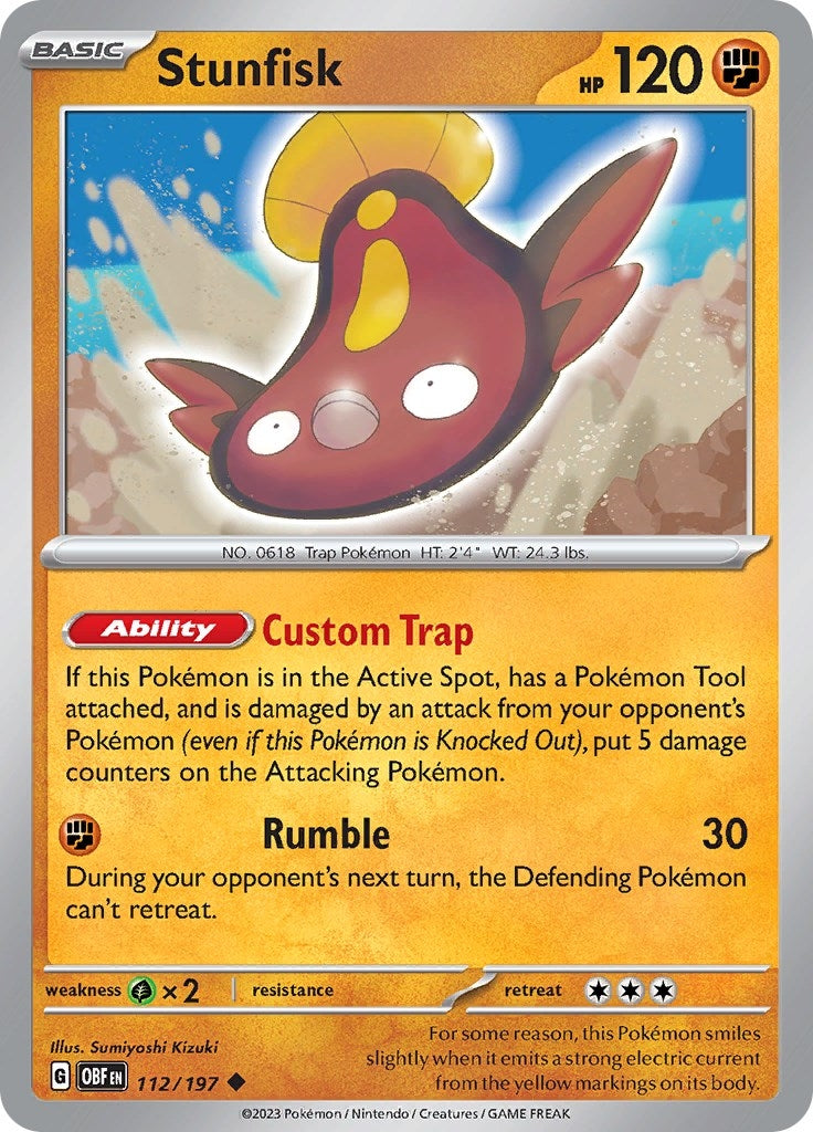 Image for Stunfisk (112/197) [SV03: Obsidian Flames] - Pokemon