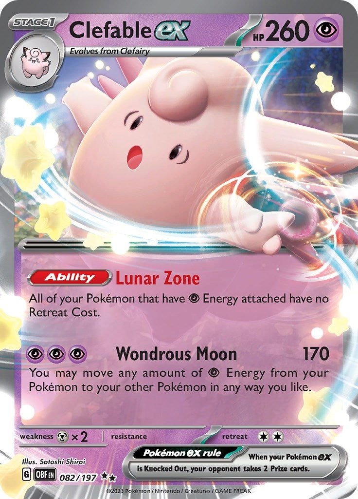 Image for Clefable ex (082/197) [SV03: Obsidian Flames] - Pokemon