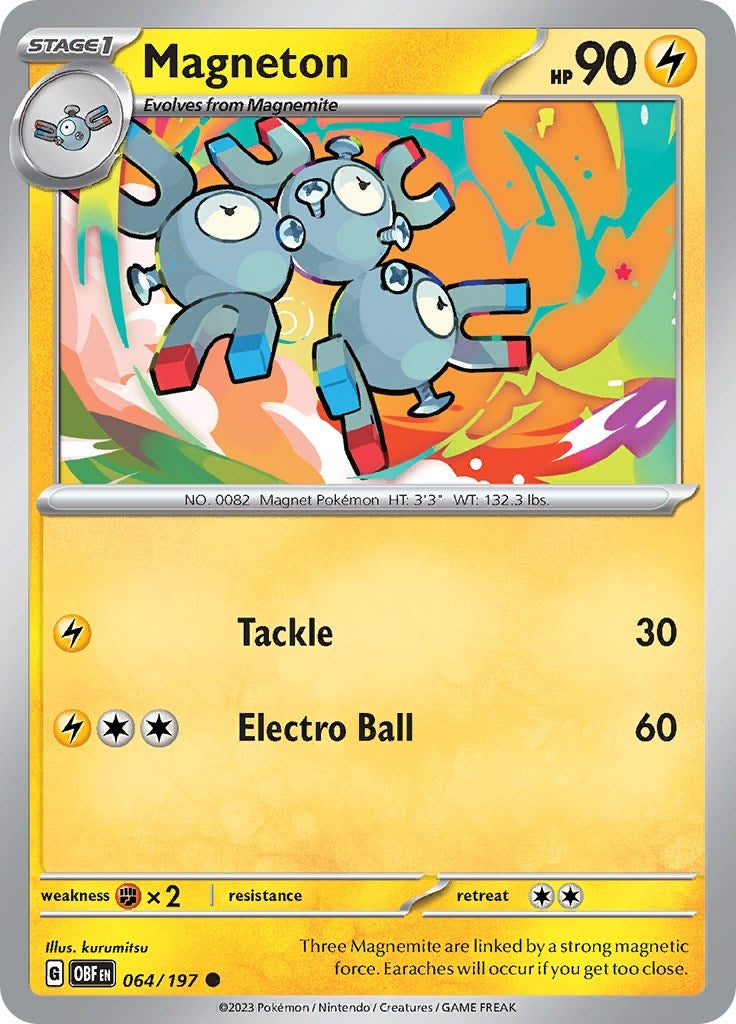 Image for Magneton (064/197) [SV03: Obsidian Flames] - Pokemon