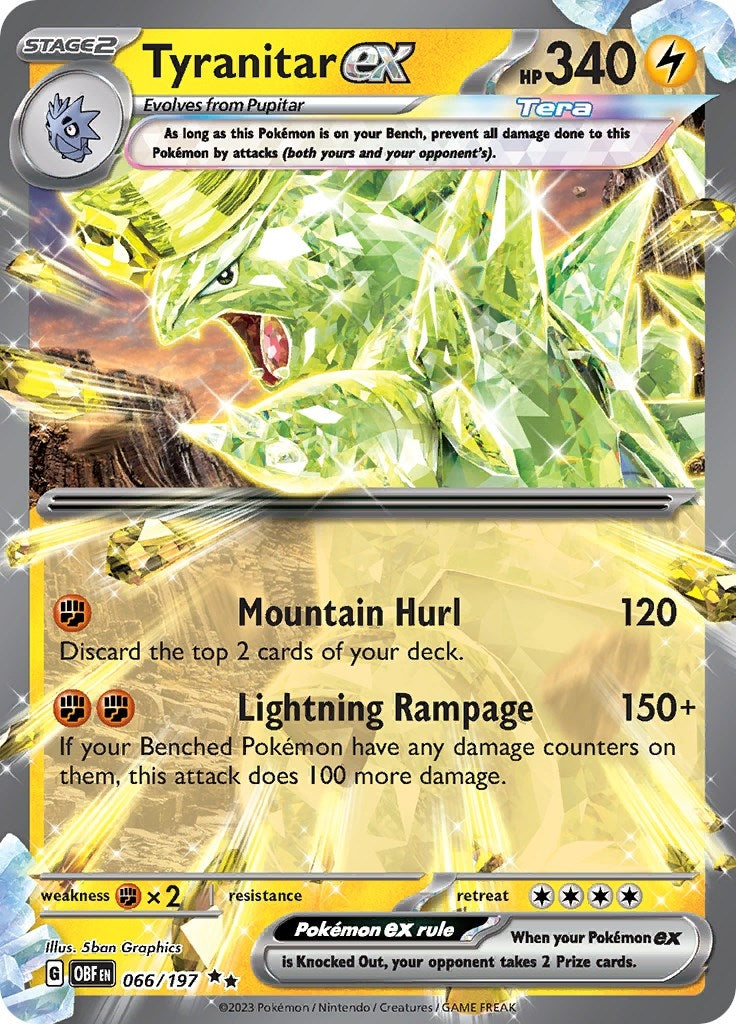 Image for Tyranitar ex (066/197) [SV03: Obsidian Flames] - Pokemon