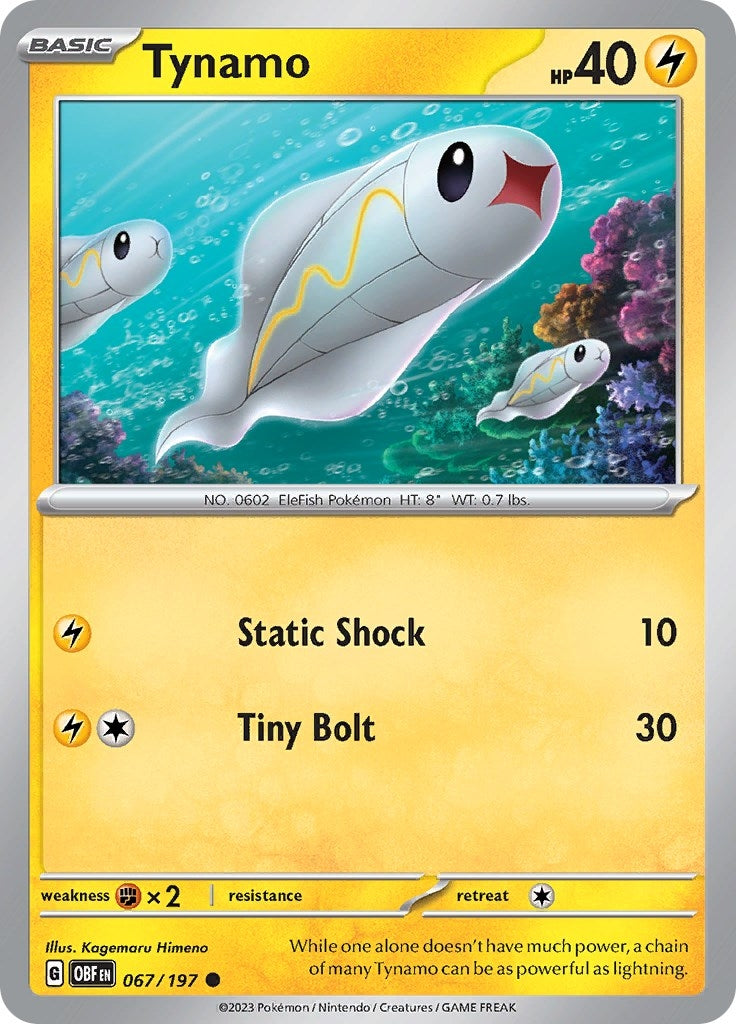 Image for Tynamo (067/197) [SV03: Obsidian Flames] - Pokemon