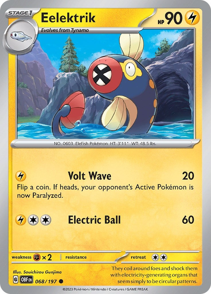 Image for Eelektrik (068/197) [SV03: Obsidian Flames] - Pokemon