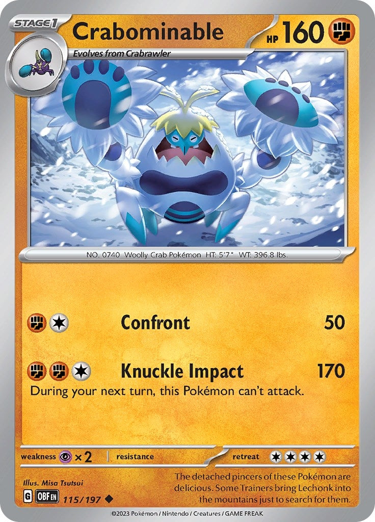 Image for Crabominable (115/197) [SV03: Obsidian Flames] - Pokemon