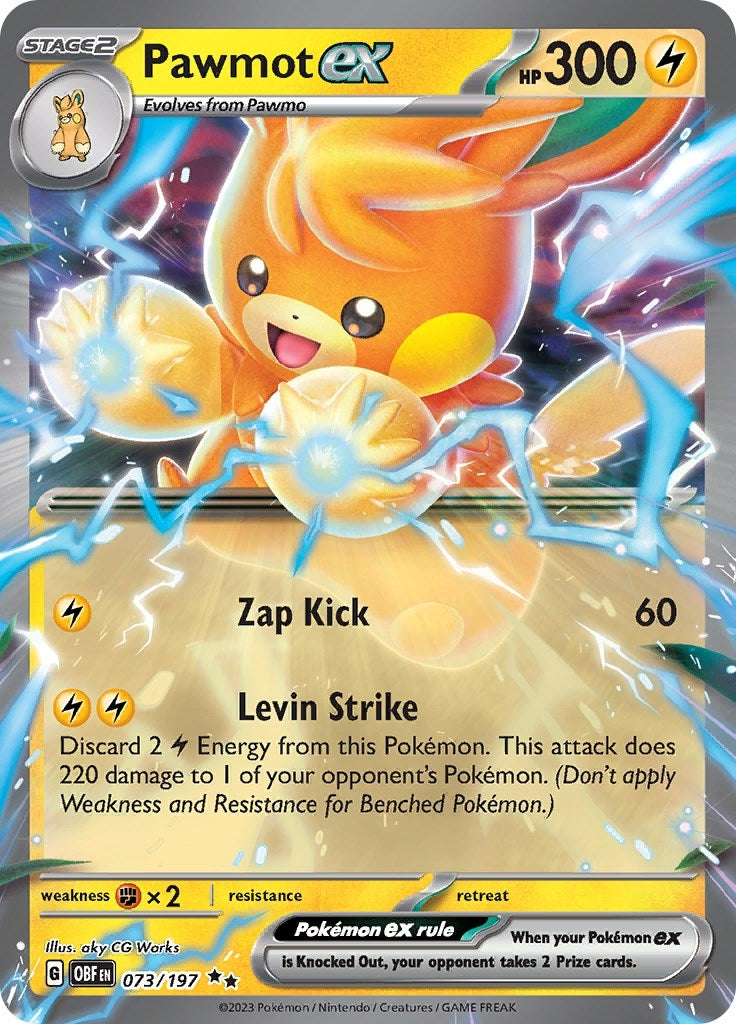 Image for Pawmot ex (073/197) [SV03: Obsidian Flames] - Pokemon