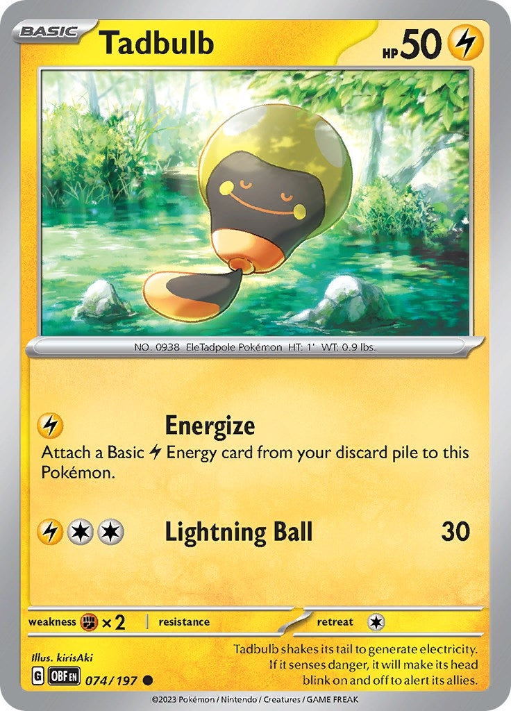 Image for Tadbulb 074/197 (074/197) [SV03: Obsidian Flames] - Pokemon
