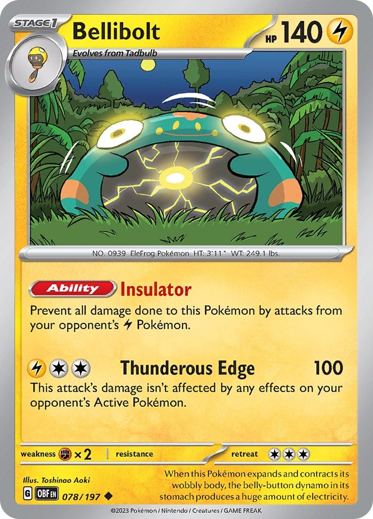 Image for Bellibolt (078/197) [SV03: Obsidian Flames] - Pokemon