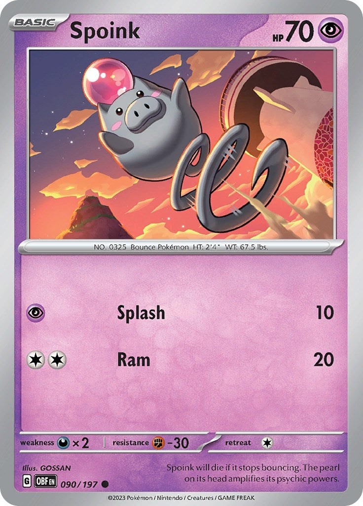 Spoink (090/197) [SV03: Obsidian Flames]