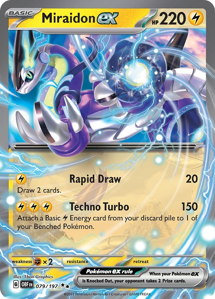 Image for Miraidon ex (079/197) [SV03: Obsidian Flames] - Pokemon