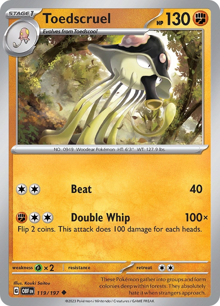 Image for Toedscruel (119/197) [SV03: Obsidian Flames] - Pokemon