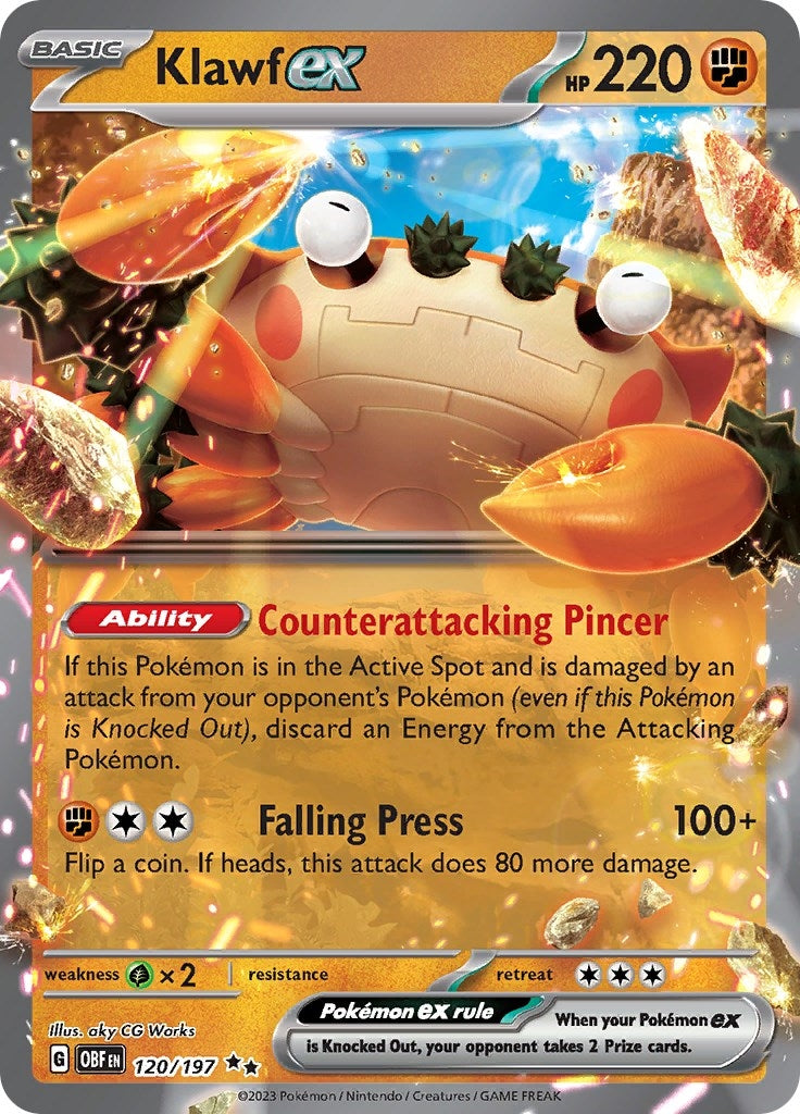 Image for Klawf ex (120/197) [SV03: Obsidian Flames] - Pokemon