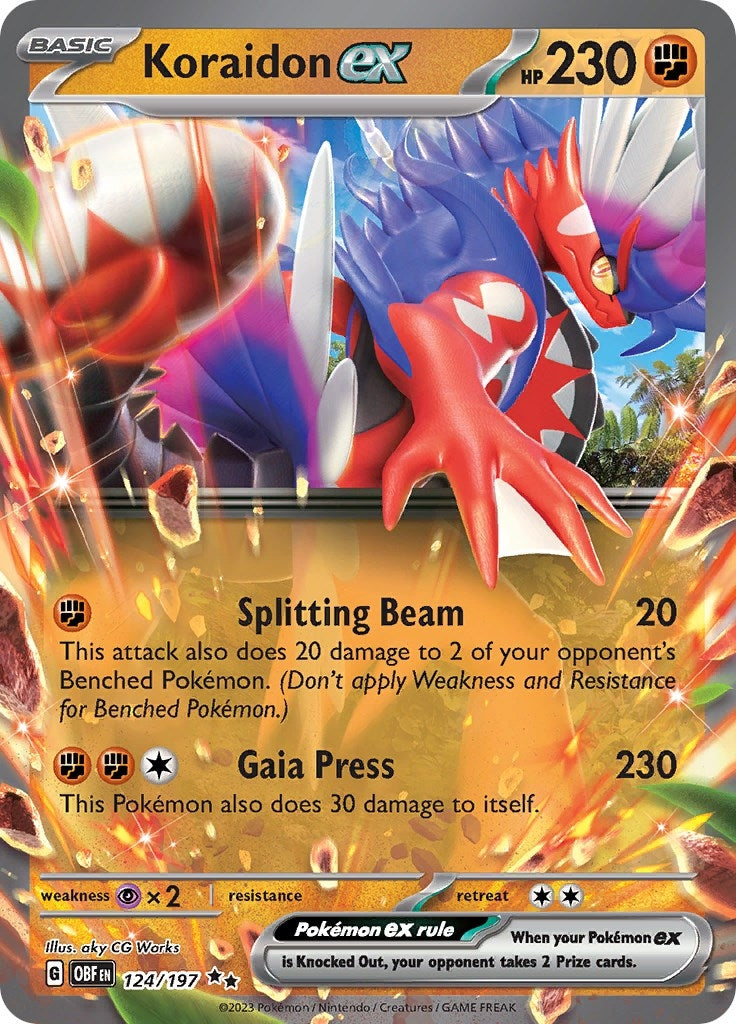 Image for Koraidon ex (124/197) [SV03: Obsidian Flames] - Pokemon