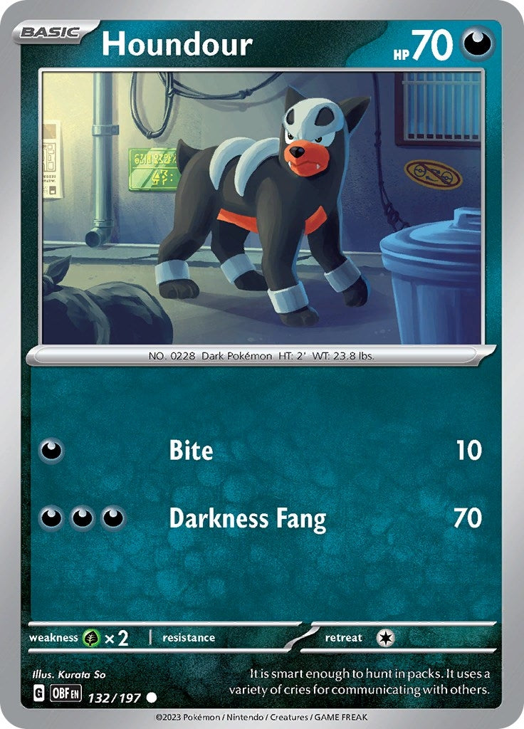 Image for Houndour (132/197) [SV03: Obsidian Flames] - Pokemon