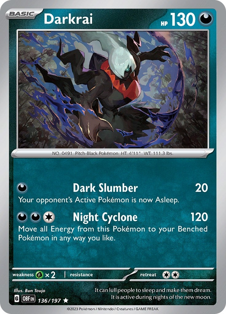 Image for Darkrai (136/197) [SV03: Obsidian Flames] - Pokemon