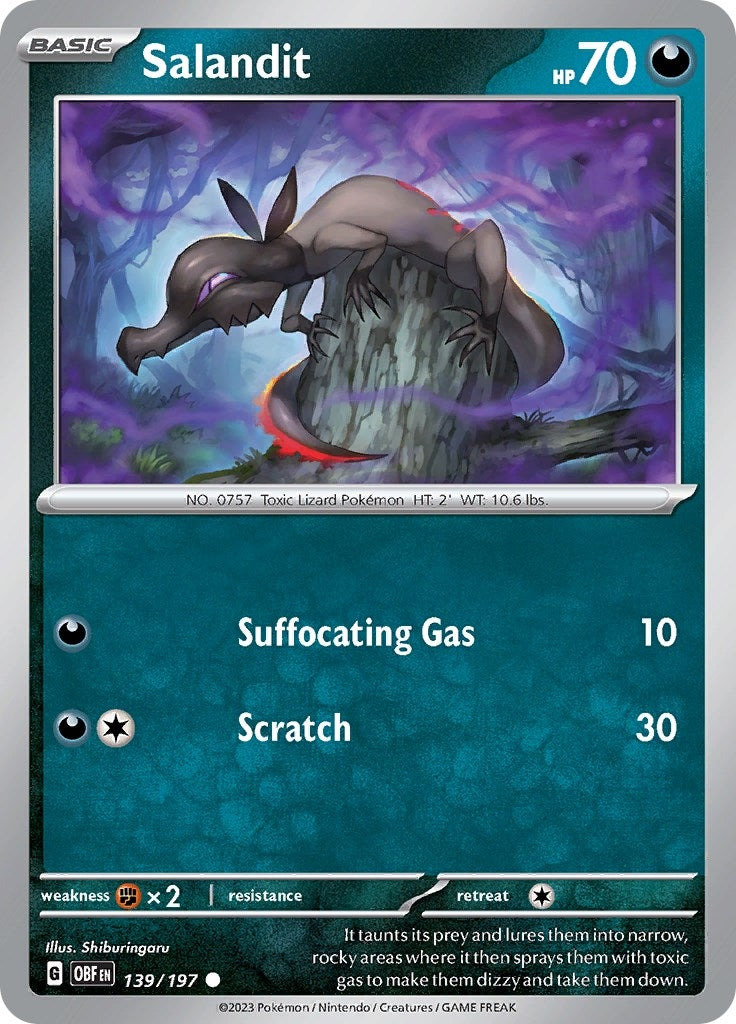 Image for Salandit (139/197) [SV03: Obsidian Flames] - Pokemon