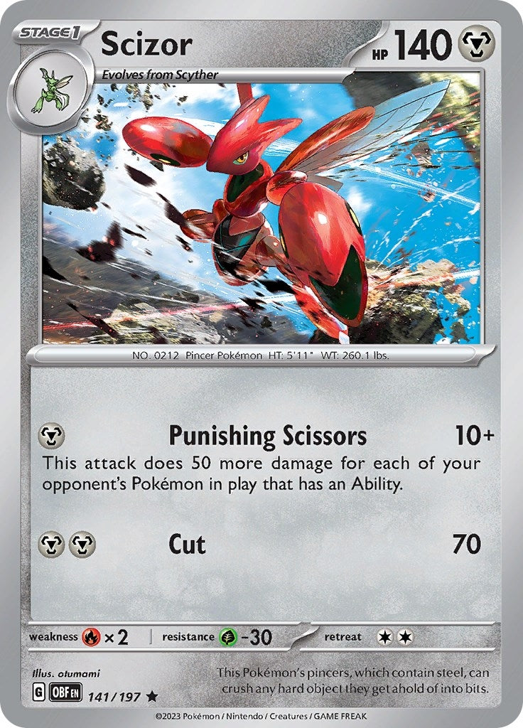 Image for Scizor (141/197) [SV03: Obsidian Flames] - Pokemon