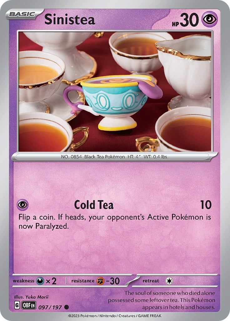 Image for Sinistea (097/197) [SV03: Obsidian Flames] - Pokemon