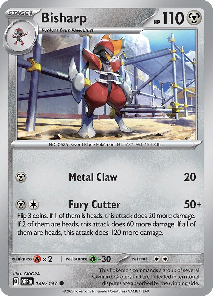 Image for Bisharp (149/197) [SV03: Obsidian Flames] - Pokemon