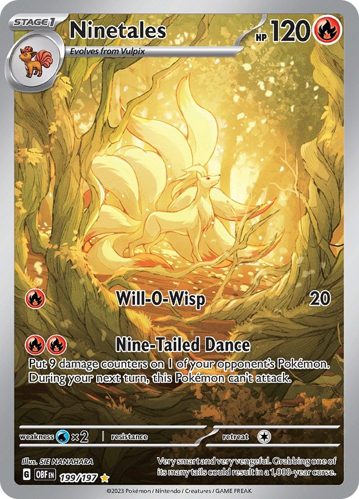 Image for Ninetales (199/197) [SV03: Obsidian Flames] - Pokemon