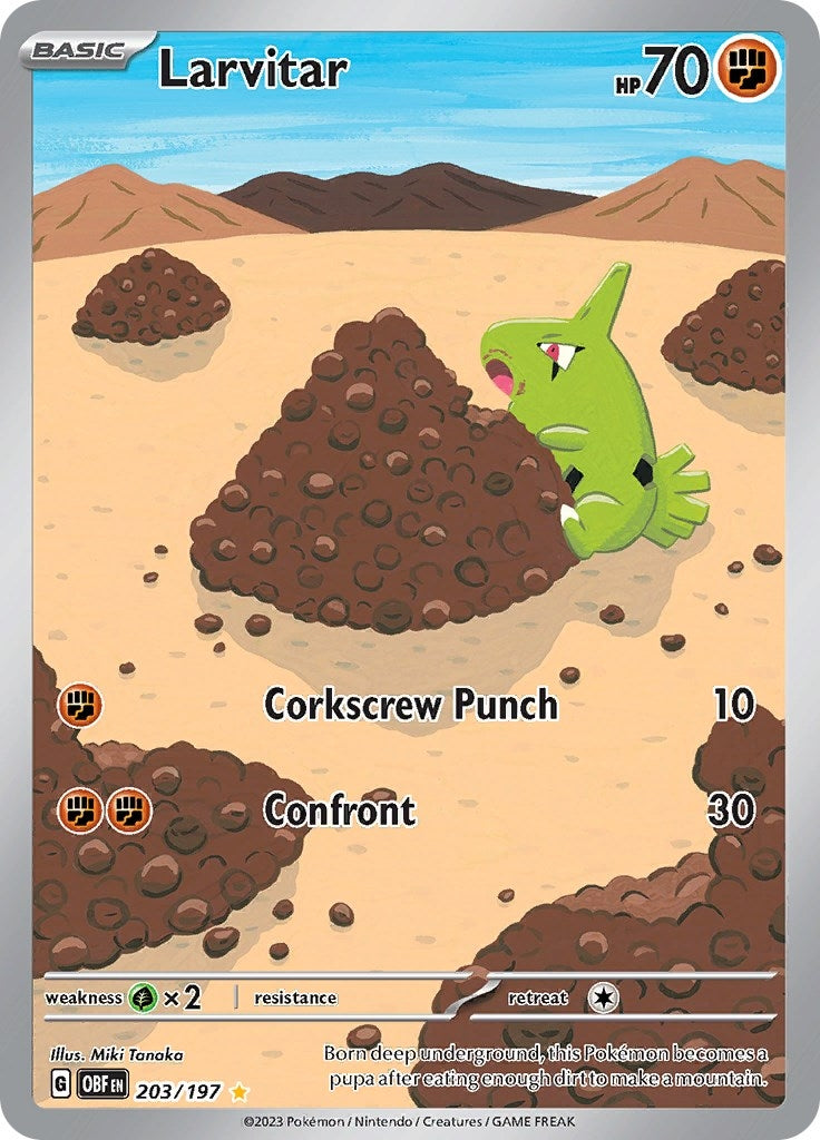 Image for Larvitar (203/197) [SV03: Obsidian Flames] - Pokemon