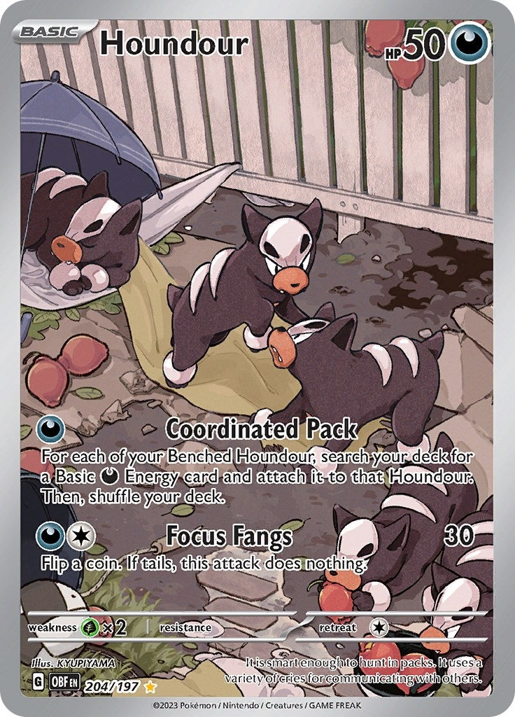 Image for Houndour (204/197) [SV03: Obsidian Flames] - Pokemon