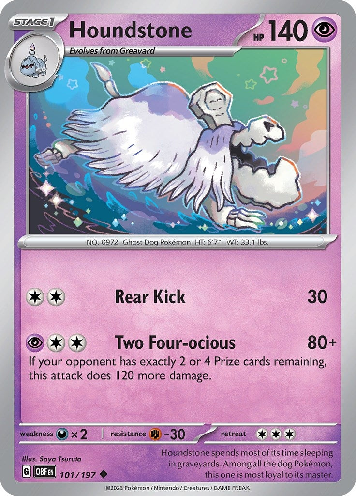 Image for Houndstone (101/197) [SV03: Obsidian Flames] - Pokemon