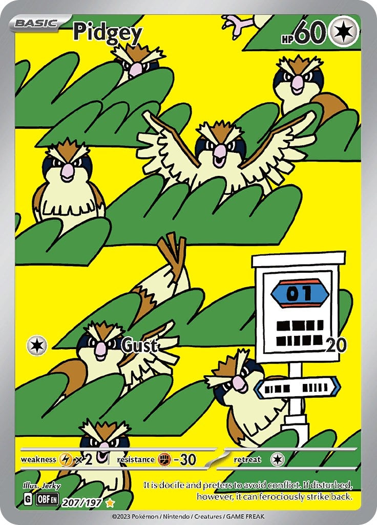 Image for Pidgey (207/197) [SV03: Obsidian Flames] - Pokemon