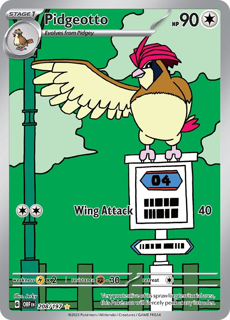Image for Pidgeotto (208/197) [SV03: Obsidian Flames] - Pokemon