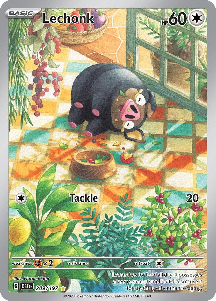Image for Lechonk (209/197) [SV03: Obsidian Flames] - Pokemon