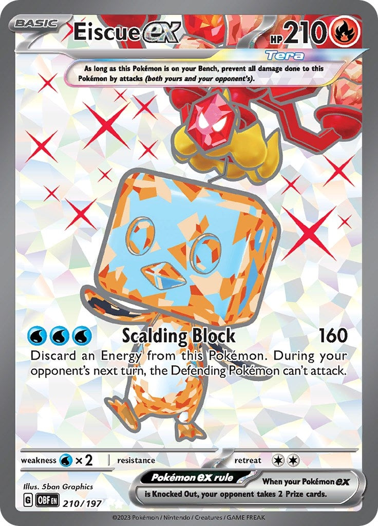 Image for Eiscue ex (210/197) [SV03: Obsidian Flames] - Pokemon
