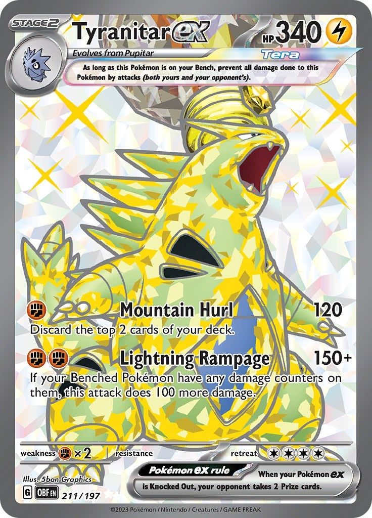 Image for Tyranitar ex (211/197) [SV03: Obsidian Flames] - Pokemon