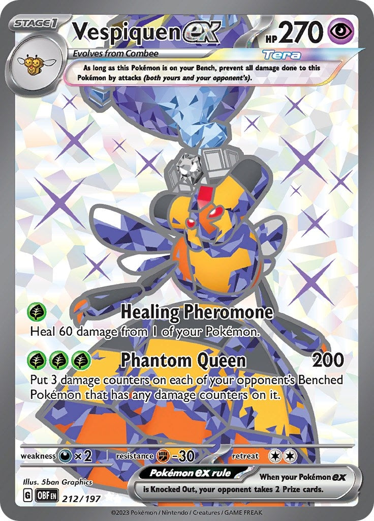 Image for Vespiquen ex (212/197) [SV03: Obsidian Flames] - Pokemon