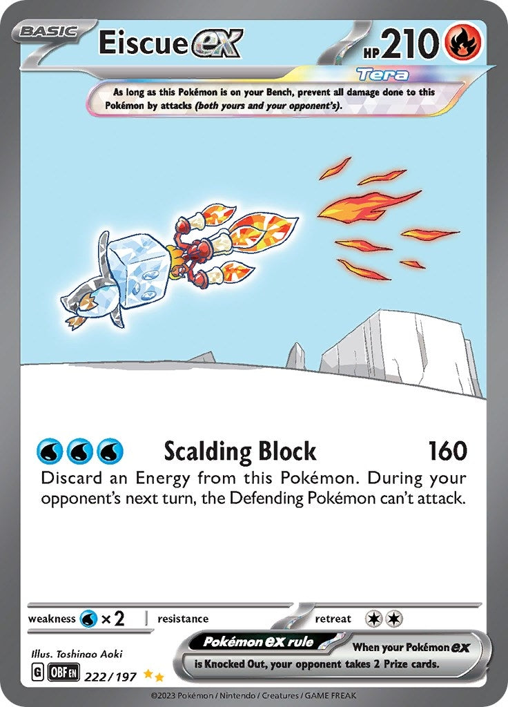 Image for Eiscue ex (222/197) [SV03: Obsidian Flames] - Pokemon